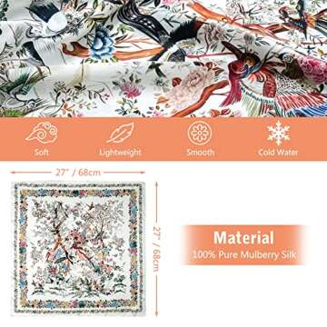 Luxurious Stlvoll Silk Head Scarf for Women - Versatile Style