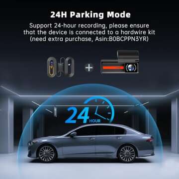 4K Dual Dash Cam with Night Vision and Wi-Fi Access