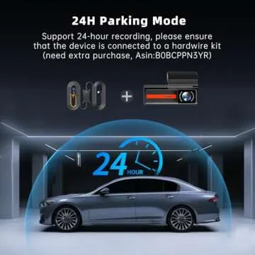 4K Dual Dash Cam with Night Vision and Wi-Fi Access