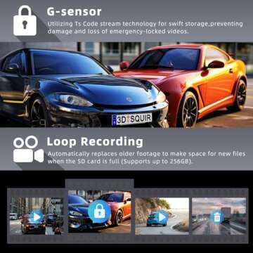 4K Dual Dash Cam with Night Vision and Wi-Fi Access