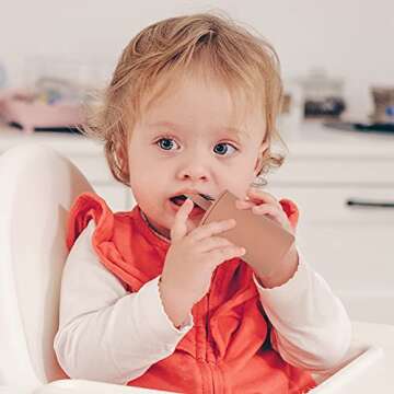 TOPGOMES Silicone Toddler Straw Cup - BPA Free & Easy Clean