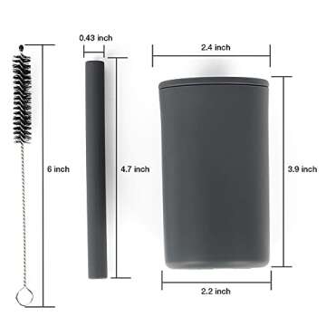 TOPGOMES Silicone Toddler Straw Cup - BPA Free & Easy Clean