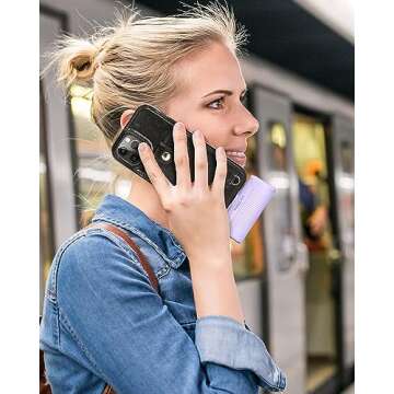 Kuulaa Portable Phone Charger Portable Charger iPhone 4500mAh Mini Power Bank for iPhone Cute Battery Pack Backup Charger Travel Compatible with iPhone 14/13/12/11/XS/XR/Airpods (Purple)