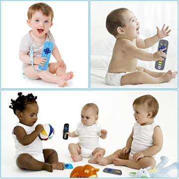 3 Pack Silicone Baby Teething Toys,baby Remote Control Toy,Remote Teether for Babies 3-24 Months,Baby Remote Teething Toys,Teething Relief Toys 6-12 Months,Teething toys BPA Free Refrigerator Safe.