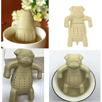Pug Tea Infusers - Fun, Food Grade Silicone Strainers for Tea Lovers