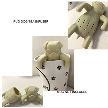 Pug Tea Infusers - Fun, Food Grade Silicone Strainers for Tea Lovers