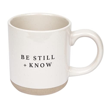 Sweet Water Decor Be Still and Know Coffee Mug - 14oz Inspirational Christian Cup - Stoneware Beauti...