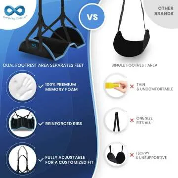 Airplane Footrest - Ergonomic Memory Foam Travel Comfort