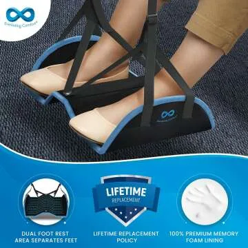 Airplane Footrest - Ergonomic Memory Foam Travel Comfort
