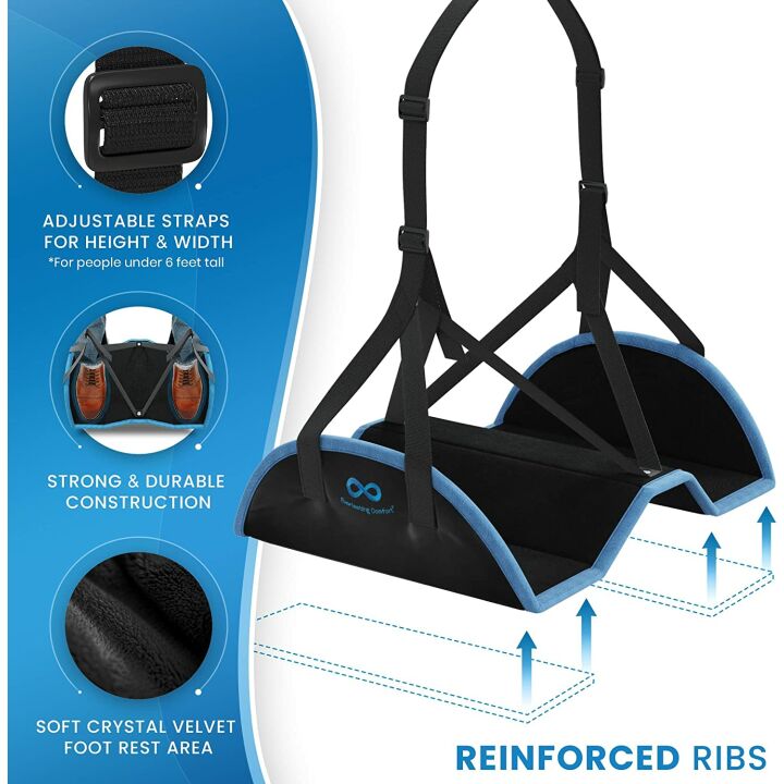 Airplane Footrest - Ergonomic Memory Foam Travel Comfort