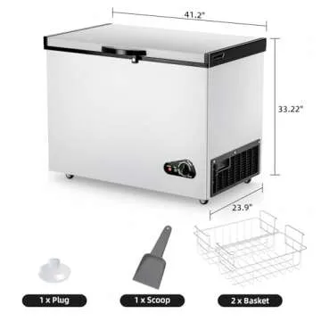 Large 14 Cu Ft Energy Efficient Chest Freezer Quiet Design