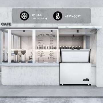 Large 14 Cu Ft Energy Efficient Chest Freezer Quiet Design