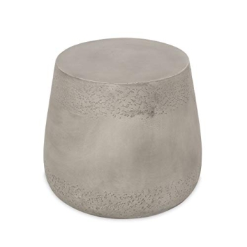 Christopher Knight Home Sidney Indoor Concrete Accent Side Table - Boho Drum Design