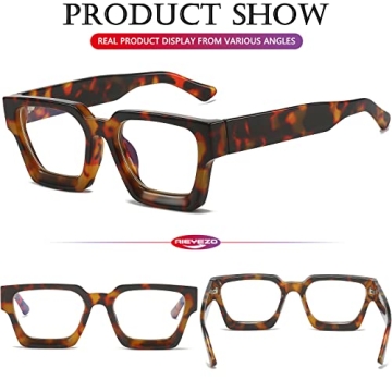 AIEYEZO Trendy Square Blue Light Glasses for All