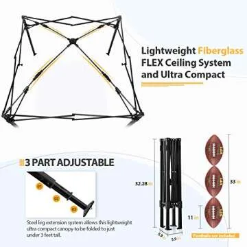 EAGLE PEAK Flex Ultra Compact 4x4 Pop-up Canopy, Sun Shelter, Changing Room, Portable Privacy Canopy Cabana for Pool, Fashion Photoshoots, or Camping, White/Light Blue
