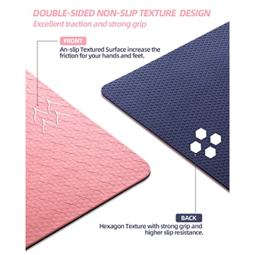 COOLMOON Non-Slip TPE Yoga Mat for Yoga & Pilates