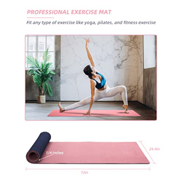 COOLMOON Non-Slip TPE Yoga Mat for Yoga & Pilates