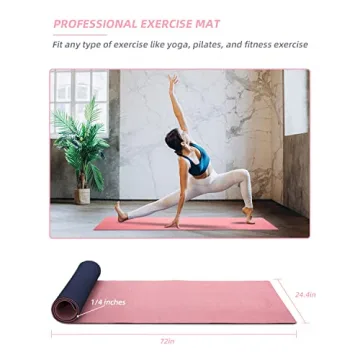 COOLMOON Non-Slip TPE Yoga Mat for Yoga & Pilates