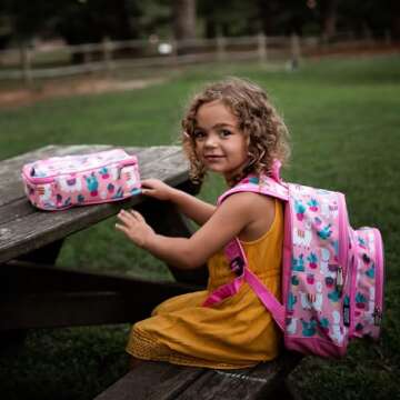 Wildkin Kids Insulated Lunch Box - Eco-Friendly and Durable for School & Travel with Llamas and Cact...