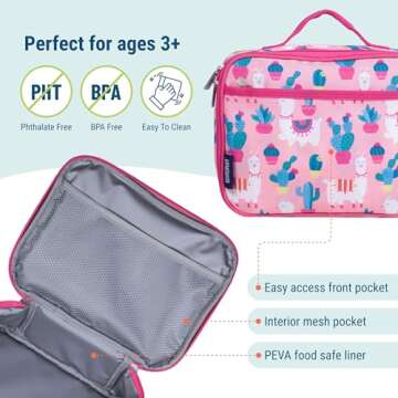 Wildkin Insulated Kids Lunch Box - Durable & Eco-Friendly