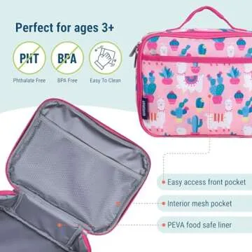 Wildkin Insulated Kids Lunch Box - Durable & Eco-Friendly