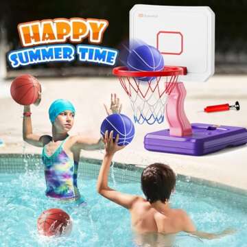 SJIADA Toddler Basketball Hoop，Height Adjustable Kids Basketball Hoop for Indoor Outdoor，Pink- M...