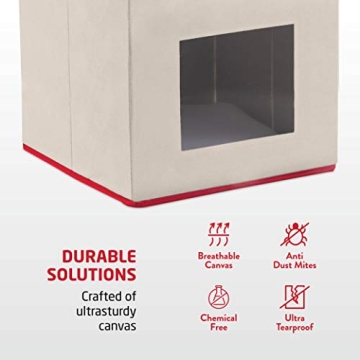 ZOBER Holiday Plate Storage Box with Clear PVC Window