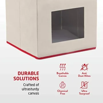 ZOBER Holiday Plate Storage Box with Clear PVC Window