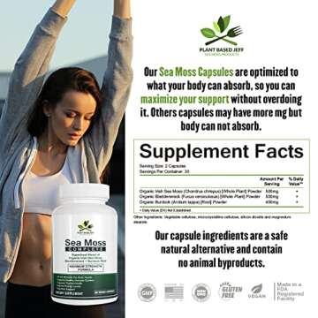 Wildcrafted Sea Moss Capsules for Immunity and Joint Health