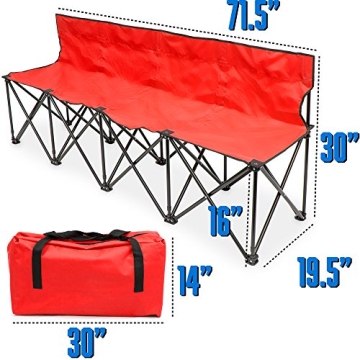 Crown Sporting Goods 4 Seat Portable Folding Bench