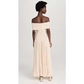 Lioness Women's Field of Dreams Maxi Dress, Oatmeal, Off White, M