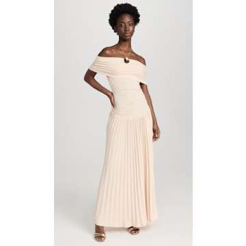 Lioness Women's Field of Dreams Maxi Dress, Oatmeal, Off White, M