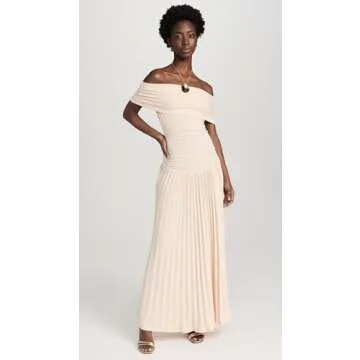 Lioness Women's Field of Dreams Maxi Dress, Oatmeal, Off White, M