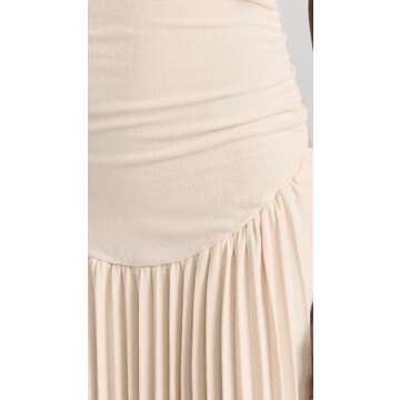 Lioness Women's Field of Dreams Maxi Dress, Oatmeal, Off White, M