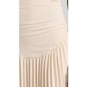 Lioness Women's Field of Dreams Maxi Dress, Oatmeal, Off White, M