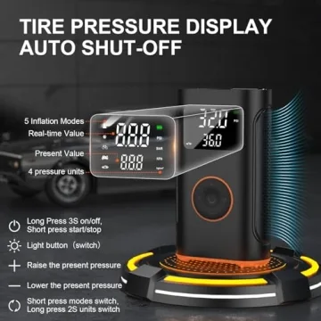 Portable Tire Inflator - 160 PSI Air Compressor for All