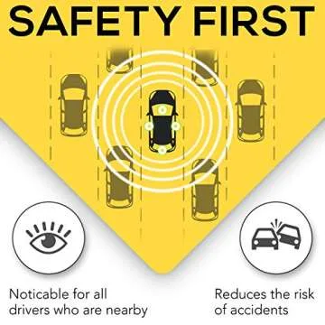 Baby On Board Signs, Car Essentials - Baby On Board Sticker - 2 Pack, 5" by 5" - Bright Yellow and See-Through When Reversing - Best Safety Signs - Non Magnet - Durable Strong Adhesive