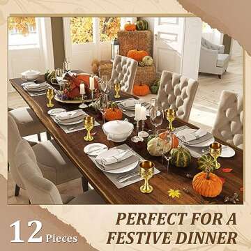 Nosiny 24 Pcs Mini Chalice Goblet Vintage Gold Goblet Copper Wine Goblet Small Chalice Cup Medieval Wine Glasses Zinc Alloy Flower Embossed Shot Glasses for First Communion Altar Drinking (1 oz)