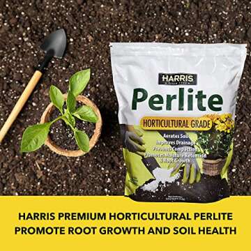 Harris Premium Horticultural Perlite for Plants and Gardening, 8qt to Promote Root Growth and Soil H...