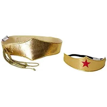 Rubies Wonder Woman Accessory Kit: Tiara, Belt, Gauntlets Set for Adults