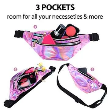 Vibrant Frienda Holographic Fanny Pack for Women