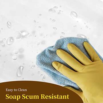 Frosted Shower Curtain Liner - Premium PEVA Shower Liner for Bathroom, BPA & PVC Free, No Chemical Smell, Lightweight Bath Curtain with 3 Magnets, Metal Grommets - Frost, Standard Size