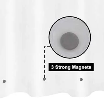 Frosted Shower Curtain Liner - Premium PEVA Shower Liner for Bathroom, BPA & PVC Free, No Chemical Smell, Lightweight Bath Curtain with 3 Magnets, Metal Grommets - Frost, Standard Size