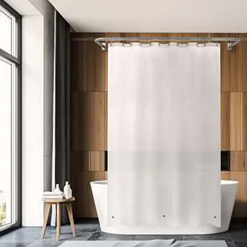 Frosted Shower Curtain Liner - Premium PEVA Shower Liner for Bathroom, BPA & PVC Free, No Chemical Smell, Lightweight Bath Curtain with 3 Magnets, Metal Grommets - Frost, Standard Size