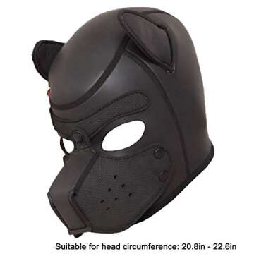 Breathable Neoprene Bondage Puppy Mask for Couples