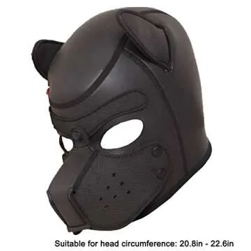Breathable Neoprene Bondage Puppy Mask for Couples
