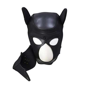 Breathable Neoprene Bondage Puppy Mask for Couples