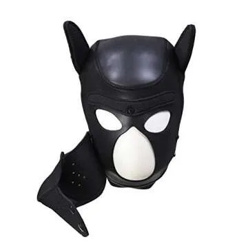 Breathable Neoprene Bondage Puppy Mask for Couples