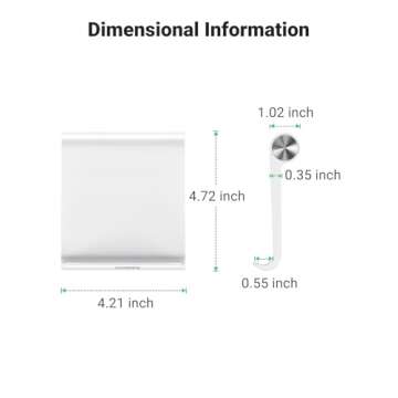 UGREEN Tablet Stand Holder Adjustable Portable Desktop Dock Office Compatible for iPad Pro 11 9.7 10.5 Air Mini 5 4 3 2 iPhone 16 15 14 13 12 White