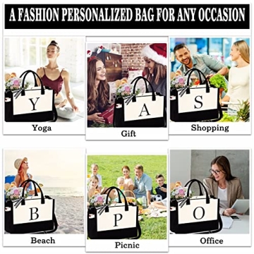 YOOLIFE Initial Tote Bag for Women - Practical & Stylish